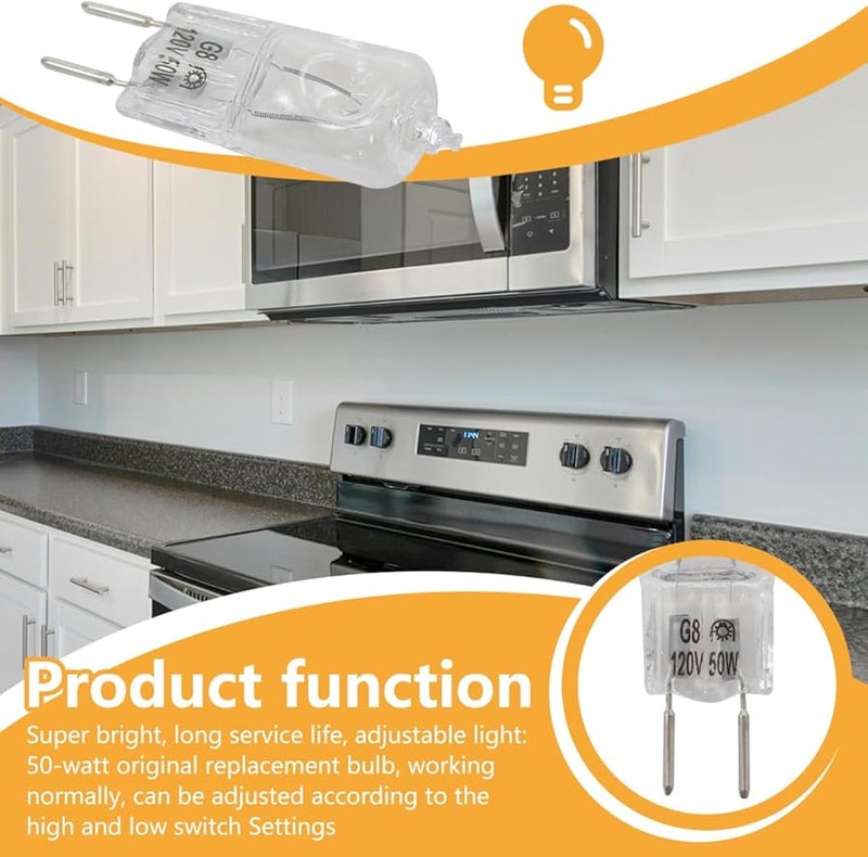 Leewuios Halogen Light Bulbs 10 Pack 50W Dimmable For GE Over Range Microwave - Image 5